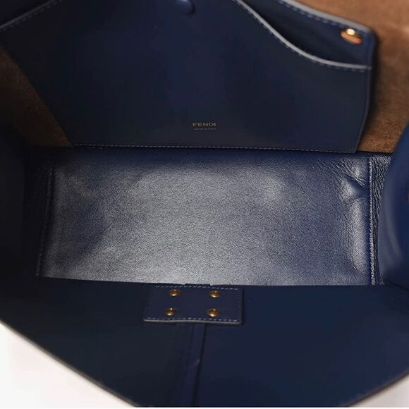 ❤️SOLD❤️Fendi Kan U Rust Brown Calfskin Leather Large Shoulder Bag - Picture 9 of 15